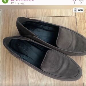 J McLaughlin Chocolate brown suede loafers, in excellent condition! 💕